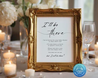 Memorial Table Sign: Baby Shower Remembrance Poem (PDF, PNG)