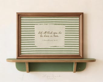 Christliche Liebe – Wandbild | Bibelvers aus 1. Korinther 16,14 (Druck)