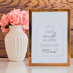 High School Reunion Memorial Table Sign, In Loving Memory Table Decor, Class Reunion Memorial Poster, College Reunion Memorial Sign SGN5.2