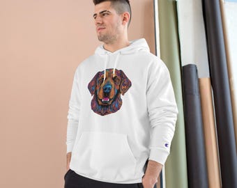 Trendy eco-friendly champion hoodie with double dry technology, kangaroo pockets, and iconic c logo