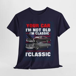 Vintage Car Enthusiast Tee - Classic Car Lover Shirt, Nostalgic Apparel for Men and Women, Father&#39;s Day Birthday Gift