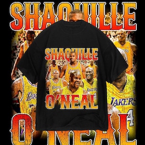 Shaquille O&#39;Neal Lakers Tee - Retro Basketball T-Shirt, Vintage Sportswear