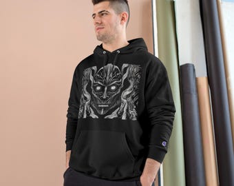 American heritage champion hoodie, double dry technology, kangaroo pockets, regular fit, eco-friendly sweatshirt with iconic c logo