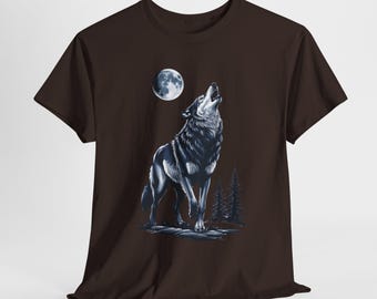 Wild Wolf Graphic Tee, lässiges Unisex Top, Tierliebhaber Bekleidung, trendiges Mode Shirt