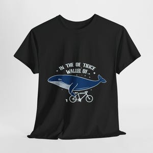 Nautical Whale Tee - Heavy Cotton T-Shirt for Ocean Lovers, Casual Wear, Summer Vibe, Perfect Gift for Bike Enthusiasts