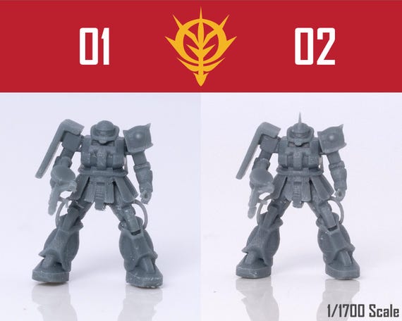 Gundam 1/1700 ZEON Mobile Suits | Compatible With Bandai EX Gundam 1/1700 ZEON Mobile Suits | Compatible With Bandai EX