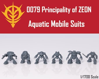 Gundam 1/1700 ZEON Aquatic Mobile Suits | Compatible with Bandai EX Model & Fleetmo.