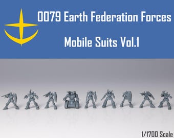 Gundam 0079 - 1/1700 EFF Mobile Suits Vol.1 | Compatible with Bandai EX Model & Fleetmo.