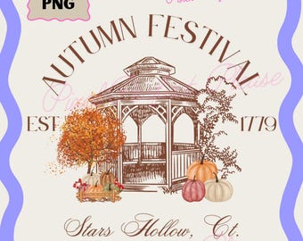 Stars Hollow Autumn Festival Png, Gilmore Ghouls Png, Autumn Fall Trendy Png, Pumpkins, Halloween Fall Vibes, Spooky Season, Autumn Festival