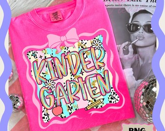 Preppy Back to School PNG, Teacher Coquette First Day of School Shirt Design, Girly Pink Bow Sublimation, Kindergarden Preppy Shirt Png
