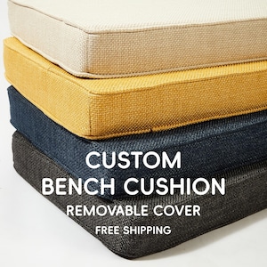 Cojín personalizado para banco, cojín para asiento de ventana, cojín para banco de interior/exterior para recibidor. Envío gratis.