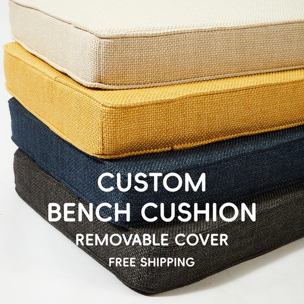 Custom Bench Cushion Window Seat Cushion Indoor Outdoor Mudroom bench cushion Free shipping