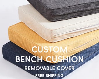 Custom Bench Cushion Window Seat Cushion Indoor Outdoor Mudroom bench cushion Free shipping