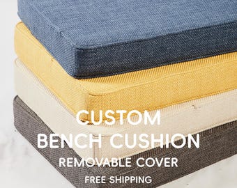 Cojín personalizado para banco, cojín para asiento de ventana, cojín para banco de interior/exterior para recibidor. Envío gratis.