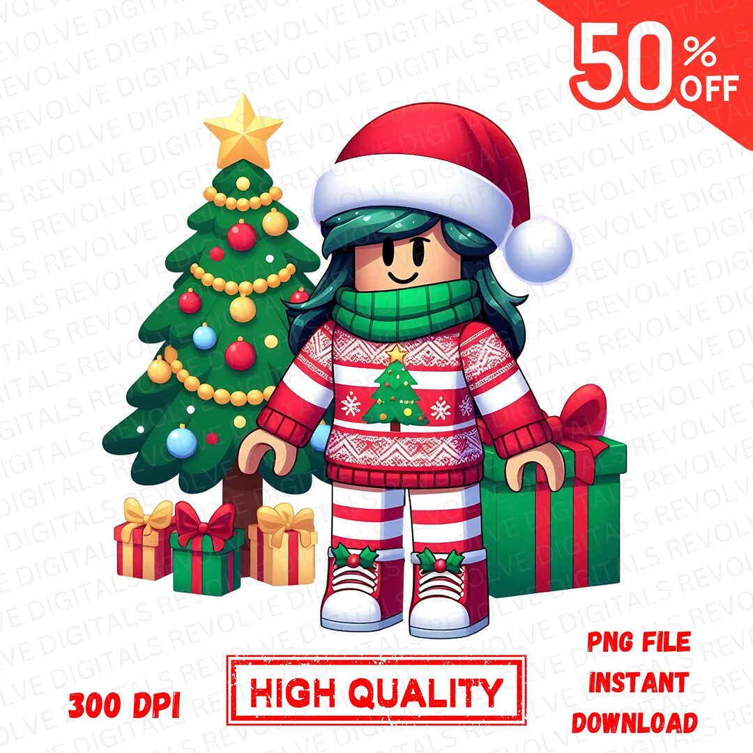 Roblox Christmas PNG Images, Roblox Girls, Digital Download, Roblox PNG ...