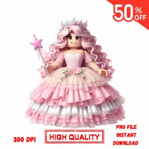 Roblox Princess Girls PNG Images, Digital Download, Roblox PNG, PNG Instant Download, Cute Stickers, png files, Instant Download