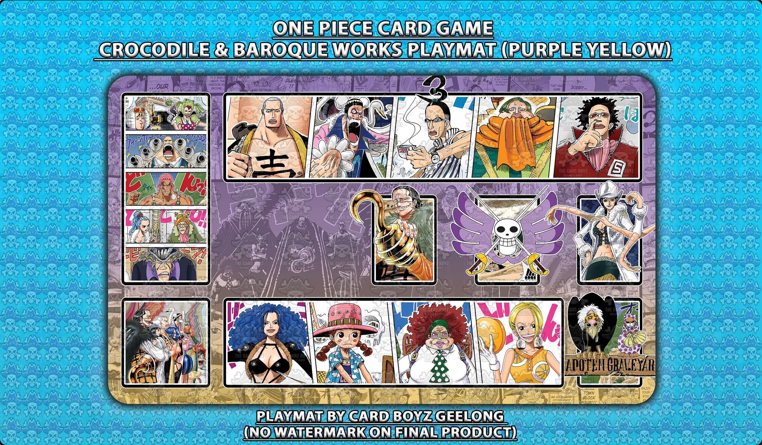 One Piece TCG Card Game Crocodile & Baroque Works Playmat - Etsy