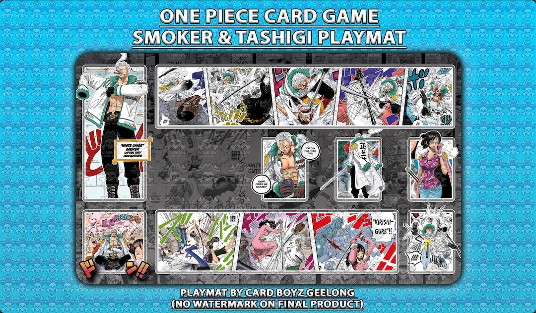 ワンピースTCGカードゲーム スモーカー＆たしぎプレイマット - Etsy 日本