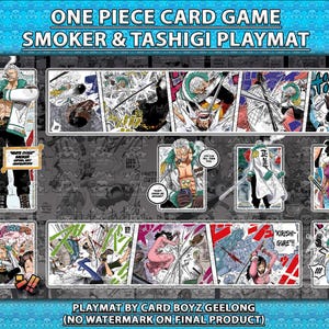 One Piece TKG Kartenspiel Raucher & Tashigi Playmat