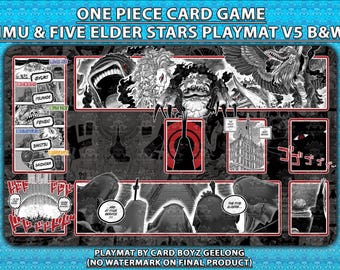 ワンピースTCGカードゲーム イムと五老星 白黒プレイマット - Etsy 日本