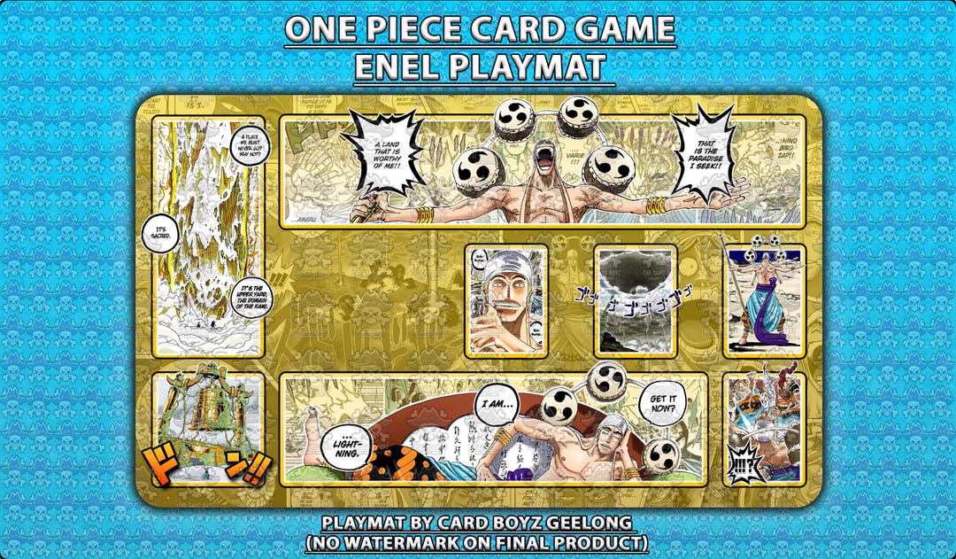 ワンピースTCGカードゲーム イエローエネル プレイマット - Etsy 日本