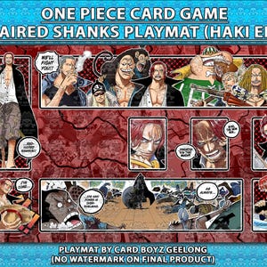 One Piece TCG Card Game Red Haired Shanks Playmat
