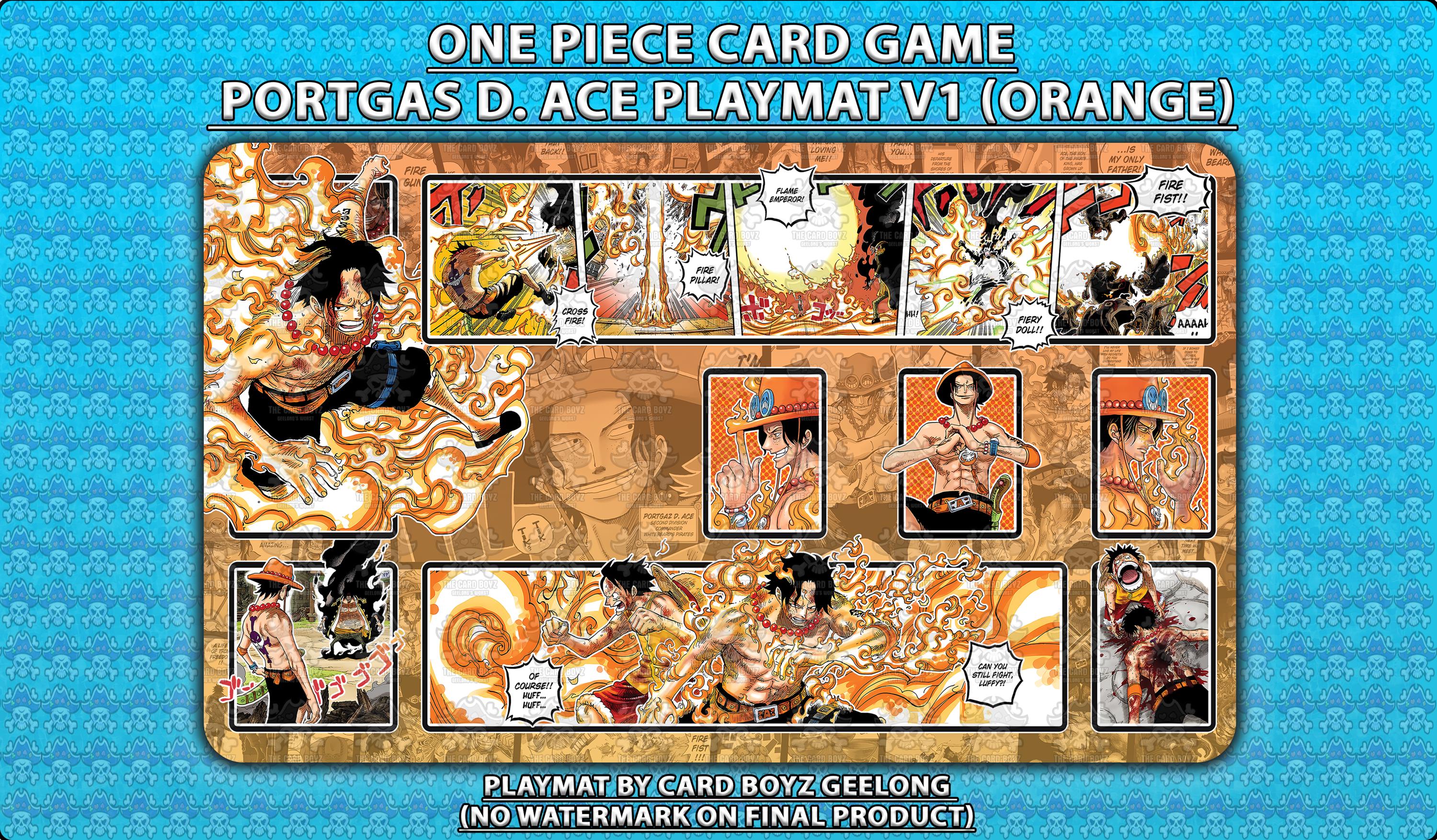 One Piece TCG Card Game Portgas D. Ace Playmat - Etsy