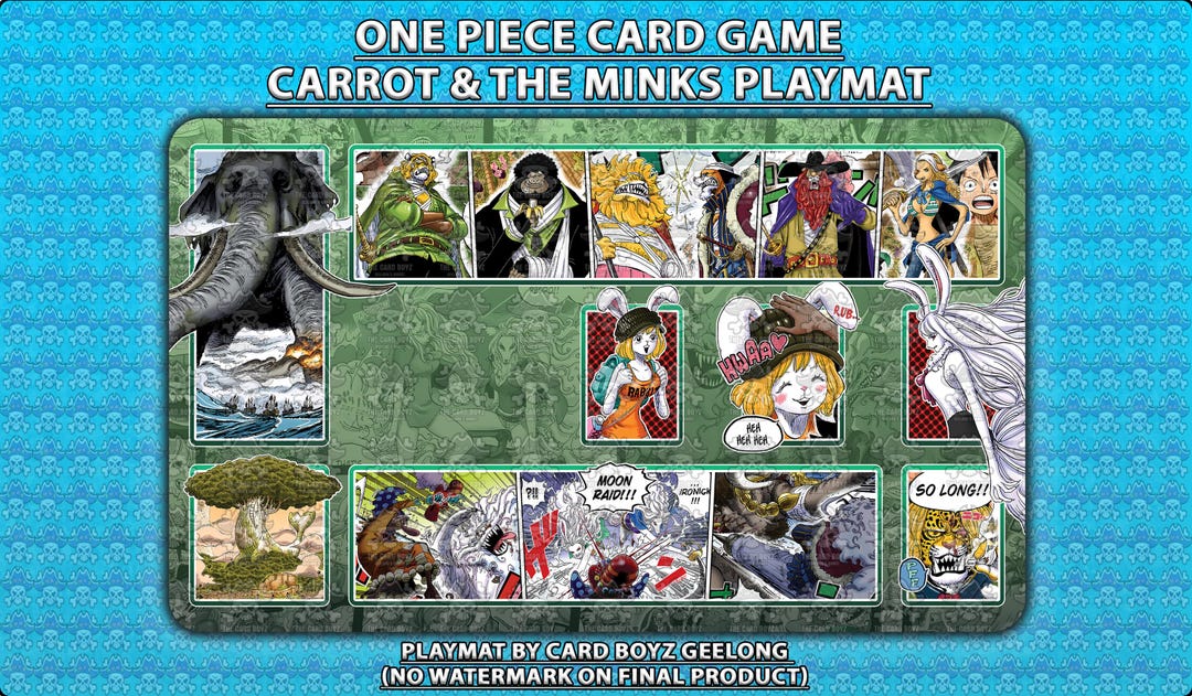 One Piece TCG Card Game Carrot & the Minks Playmat - Etsy