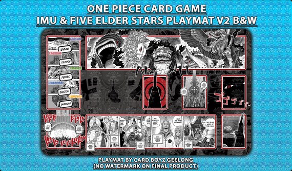 ワンピースTCGカードゲーム イムと五老星 白黒プレイマット - Etsy 日本