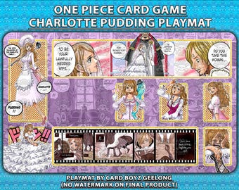 One Piece TCG Card Game Charlotte Pudding Playmat - Etsy