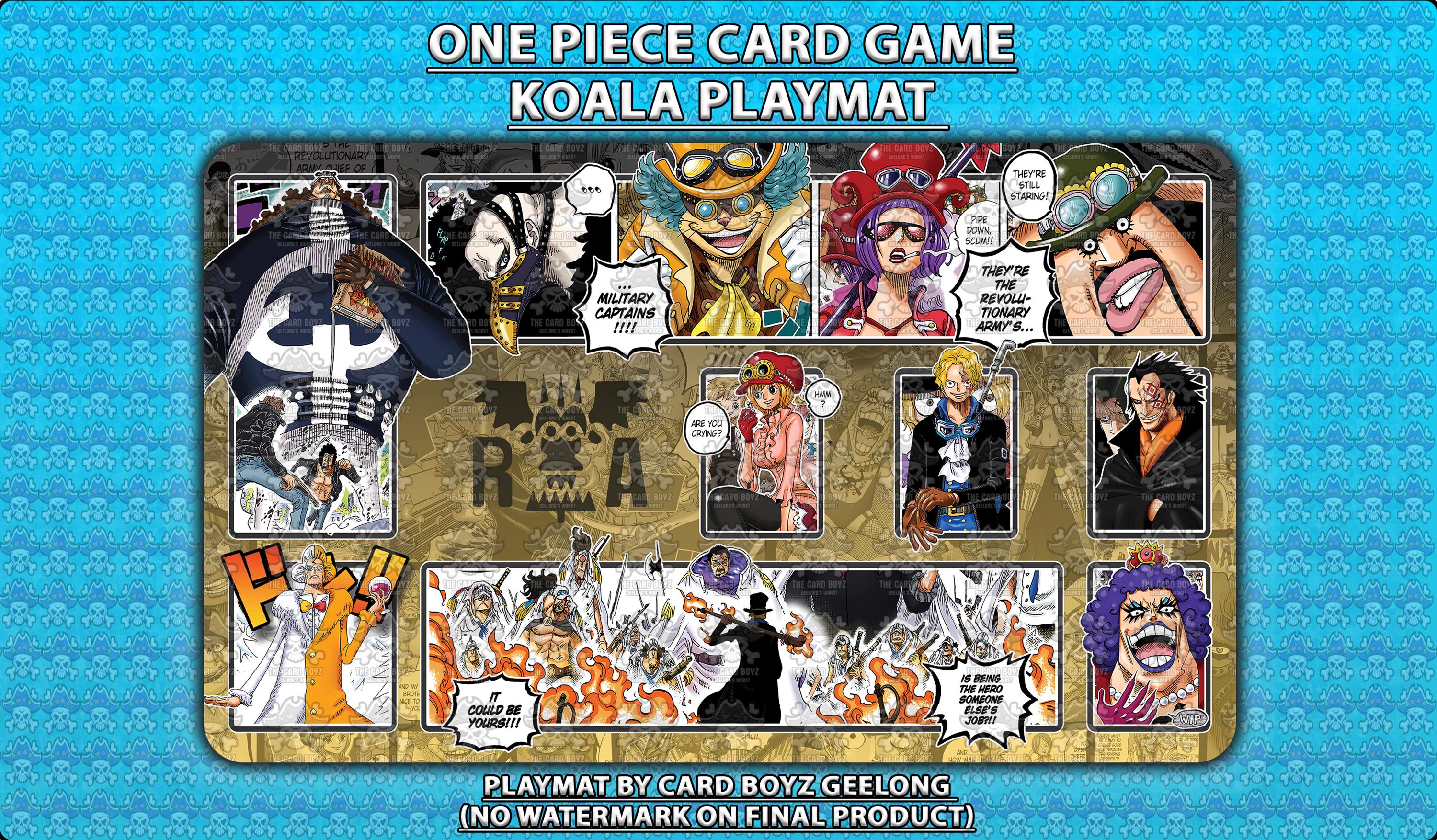 One Piece TCG Card Game Koala Playmat - Etsy