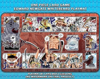 One Piece TCG Card Game Edward Newgate Whitebeard Playmat - Etsy