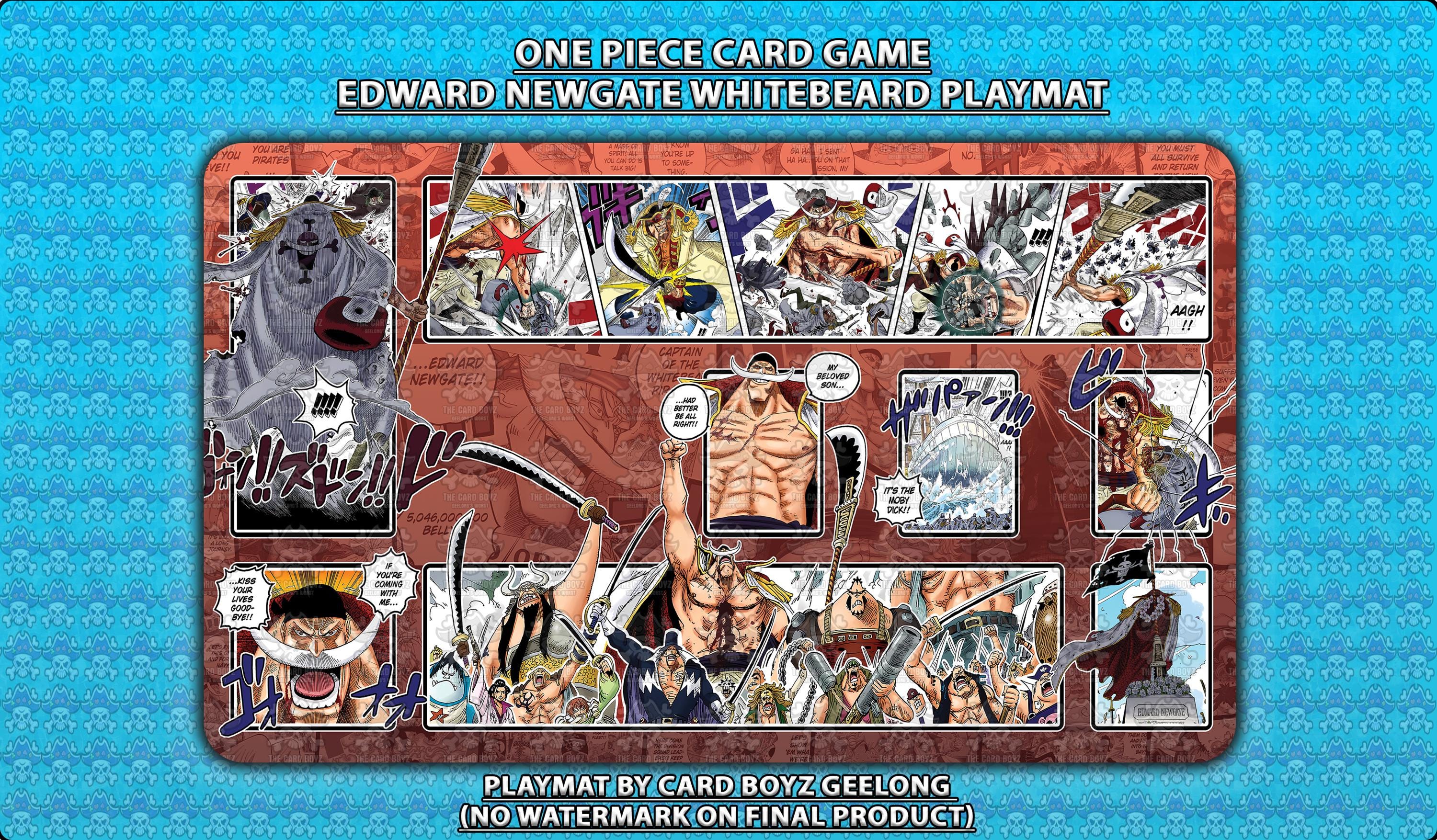 One Piece TCG Card Game Edward Newgate Whitebeard Playmat - Etsy
