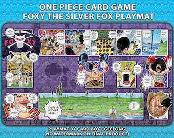 Tapete de Jogo do Foxy, a Raposa Prateada, do Jogo de Cartas Colecionáveis One Piece TCG