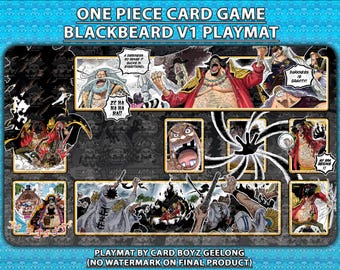 Jogo de cartas One Piece TCG Blackbeard Playmat