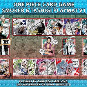 One Piece TCG Card Game Smoker Playmat