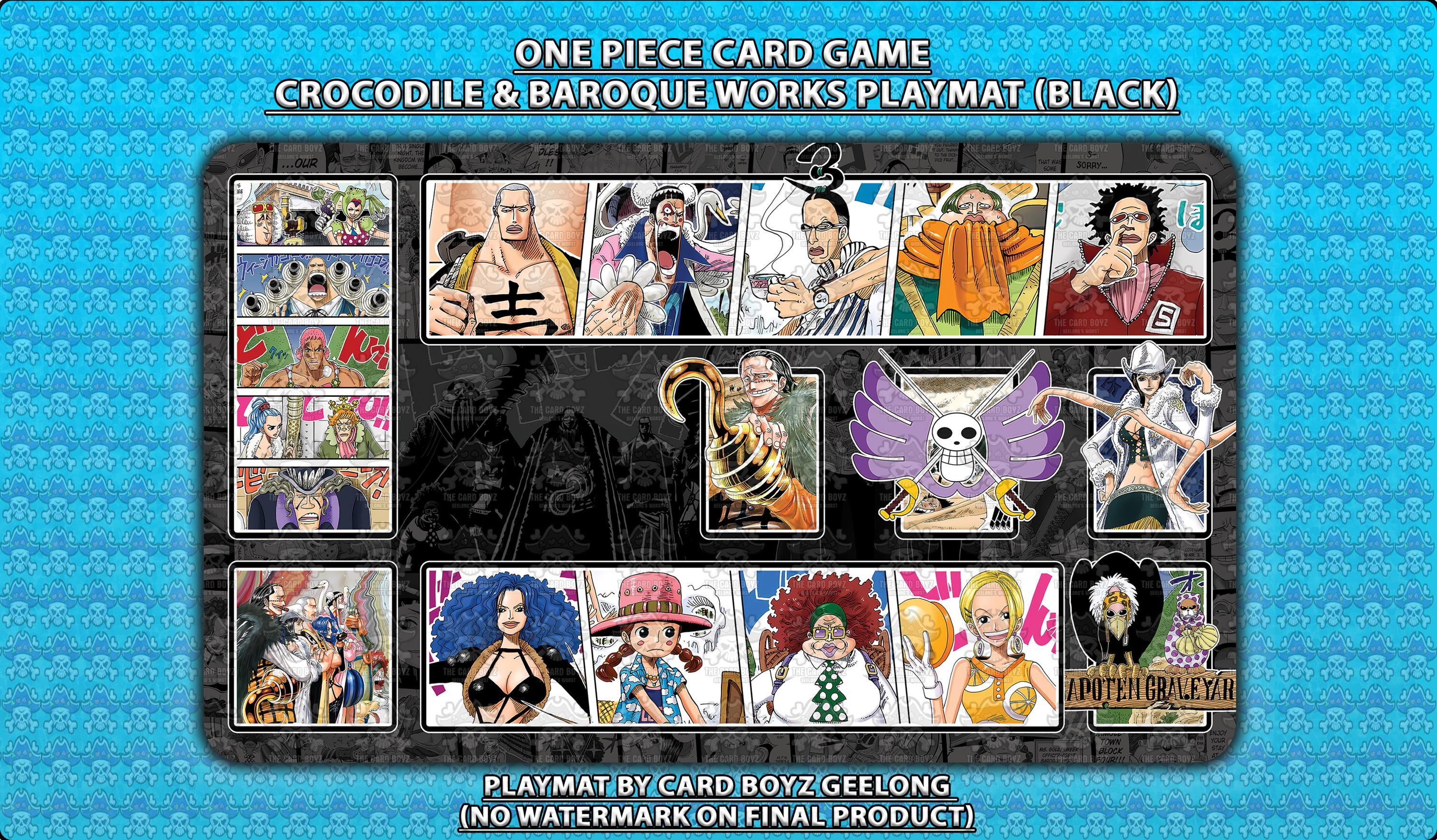 One Piece TCG Card Game Crocodile & Baroque Works Playmat - Etsy
