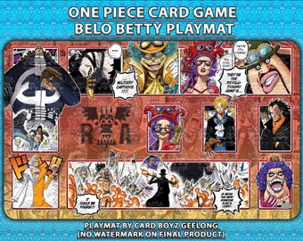 デジタルワンピースTCGプレイマット：ベロ・ベティ 赤黄リーダープレイ