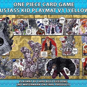 Tapis de jeu pour enfant Eustass du jeu de cartes TCG One Piece