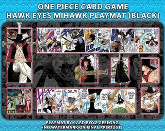 One Piece TCG Card Game Hawk Eyes Mihawk Playmat