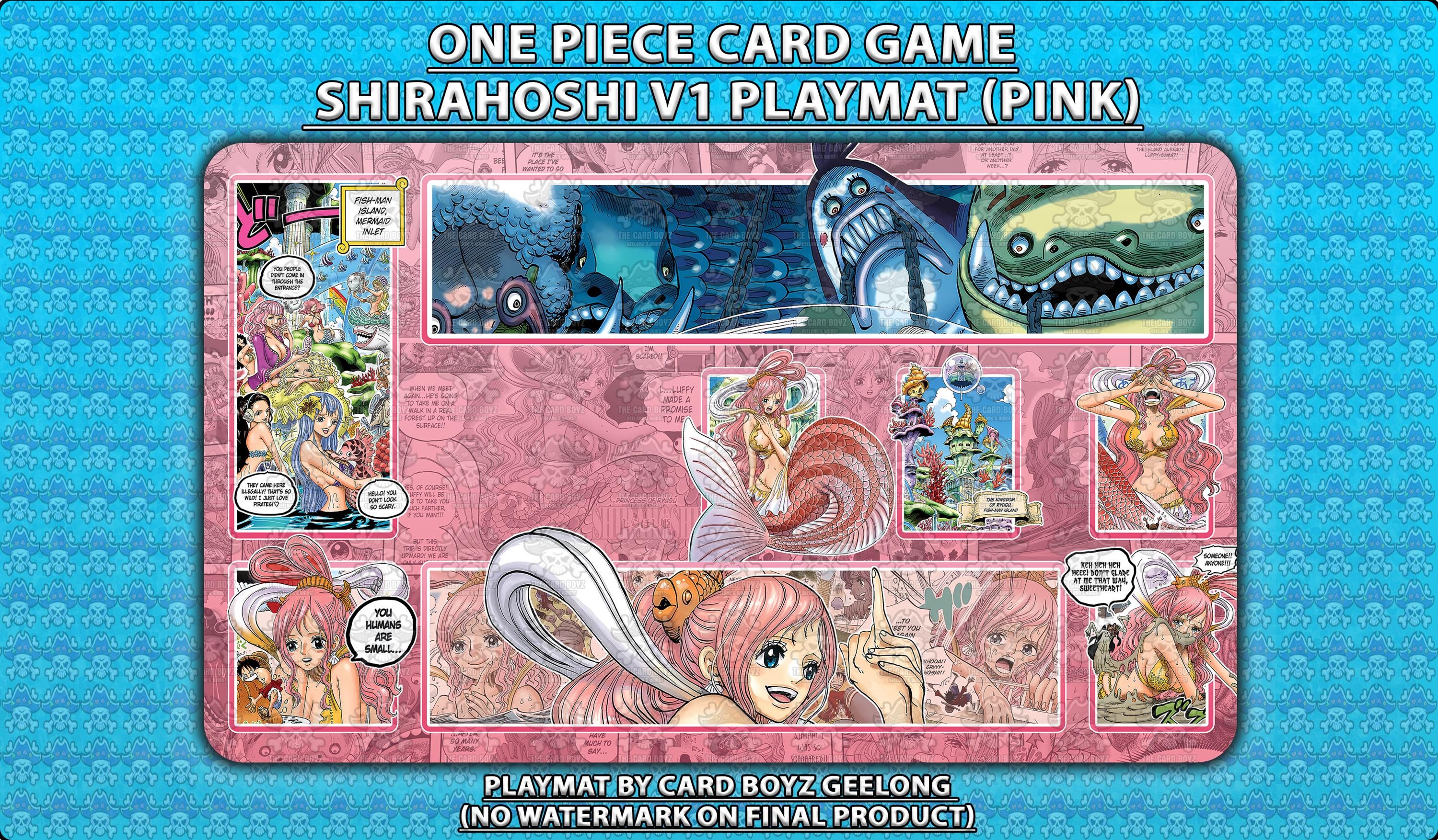 Tapete de jogo Shirahoshi do jogo de cartas One Piece TCG