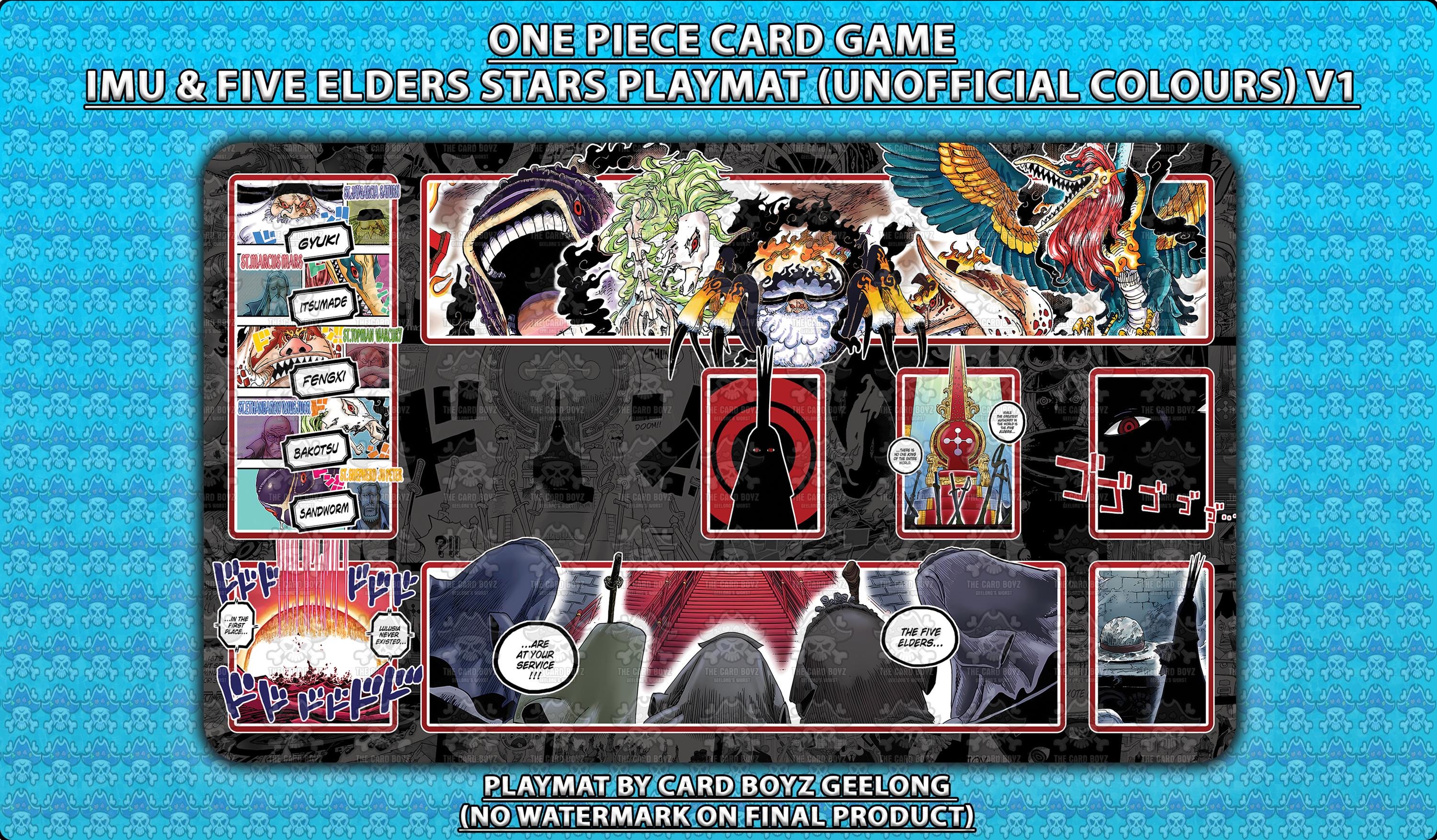 ワンピース　プレイマット　イム ワンピースTCGカードゲーム イムと五老星 プレイマット（非公式