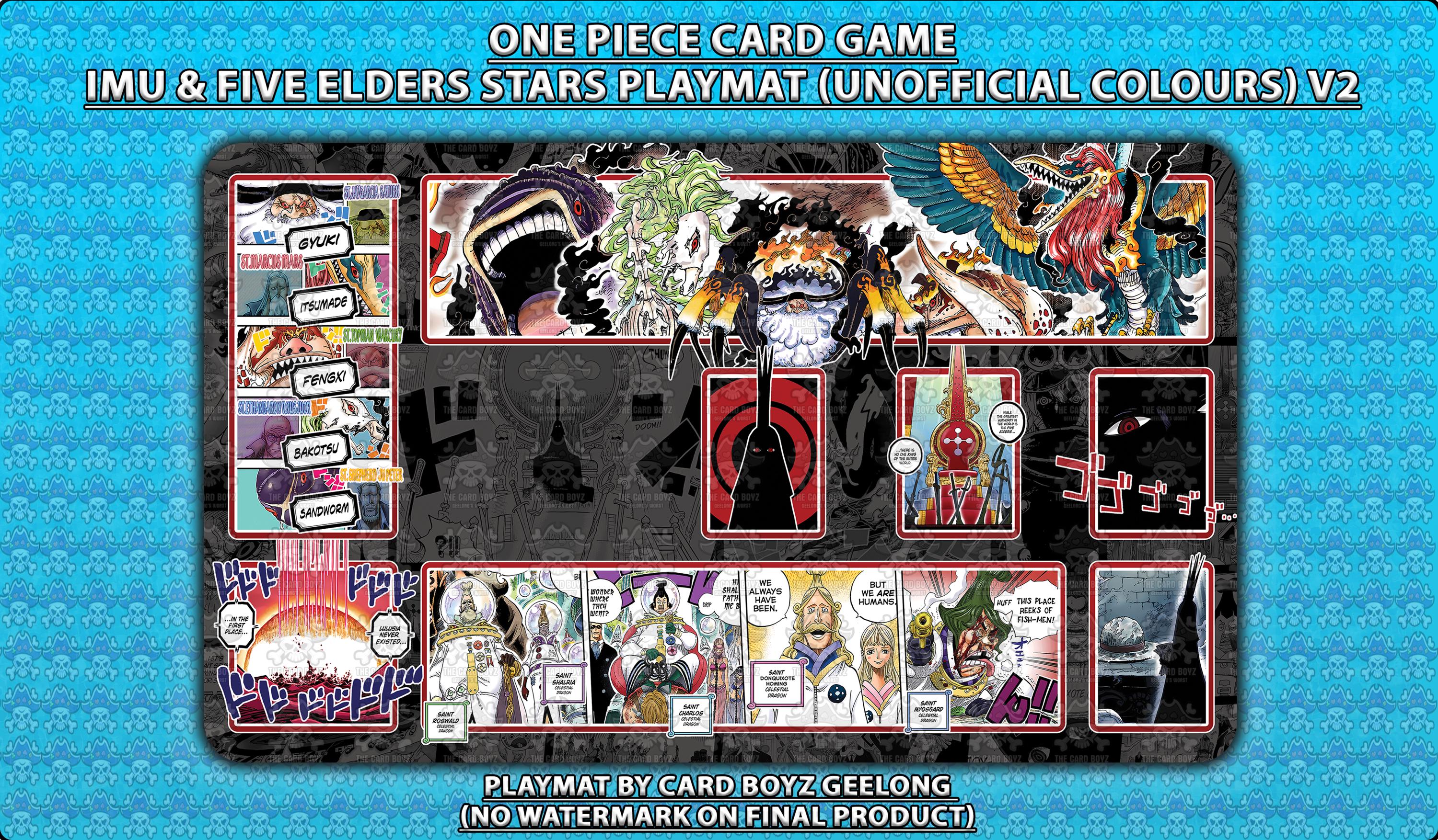 ワンピースTCGカードゲーム イムと五老星 プレイマット（非公式