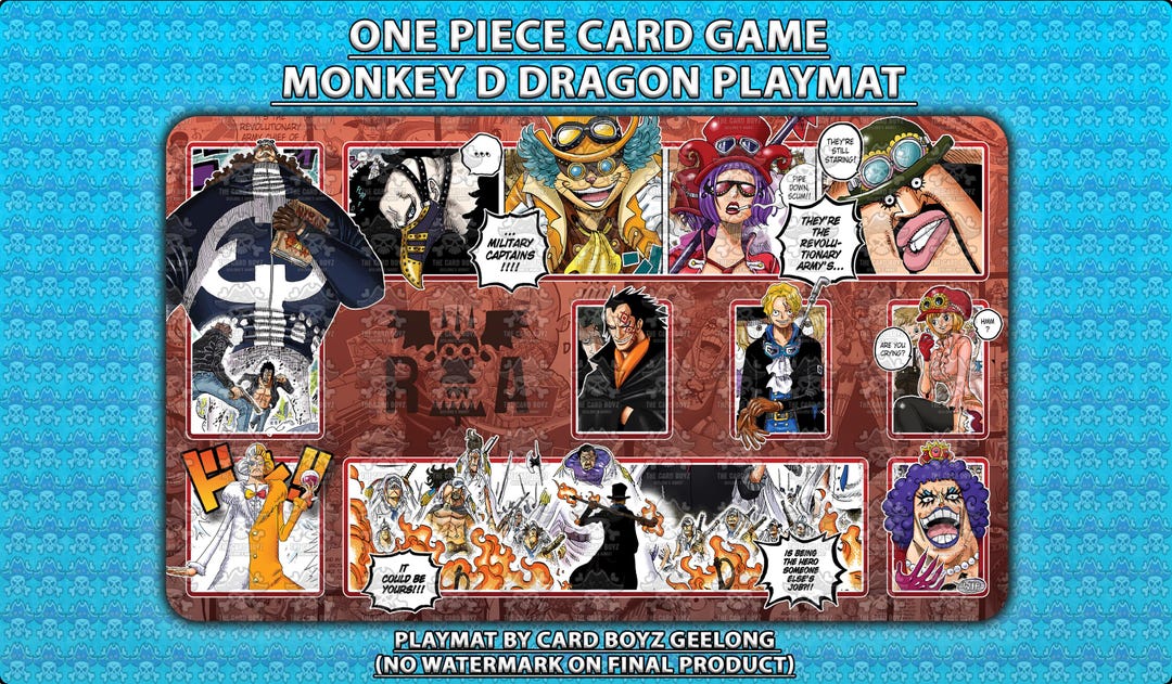 One Piece TCG Card Game Monkey D Dragon Playmat - Etsy