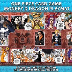 Jogo de cartas One Piece TCG Monkey D Dragon Playmat