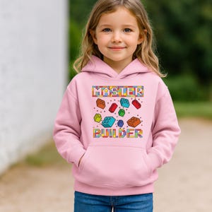 Master Builder Hoodie, Building Blocks Sweatshirt, Colorful Brick Design Top, STEM Gift
