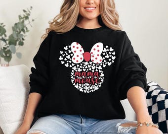 Mama Mouse Sweatshirt, Minnie-Inspired Disney Mom Crewneck