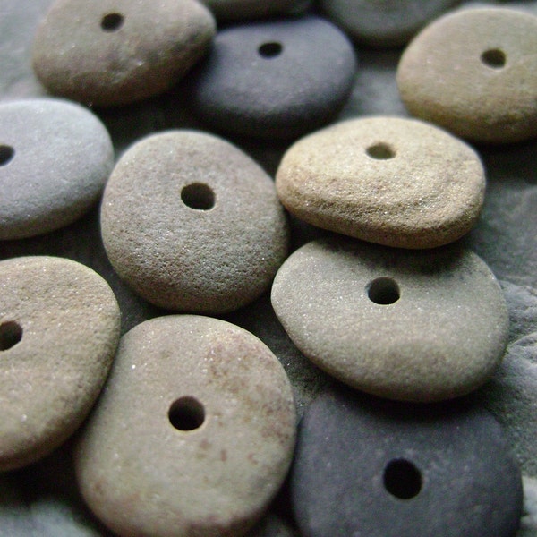 Drilled Stone Beads - Natural Lake Erie Rocks for jewelry