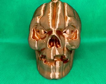 Halloweenpumpa, Halloween-skalle, Pumpadödskalle, 3D-utskriven läskig Halloweenpumpa, Halloween-dödskalledekor, Pumpadödskalledekor, 3D-dödskalle