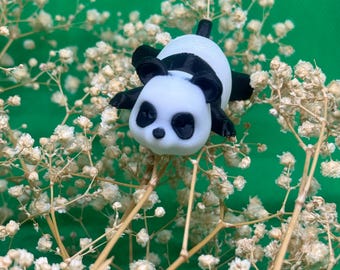 Panda Flexi Schlüsselanhänger, 3D gedruckter Bär, Gliederspielzeug, Fidget Keyring, Stress Relief Spielzeug, Panda Keychain